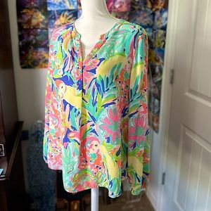 Lilly Pulitzer bright multi color top